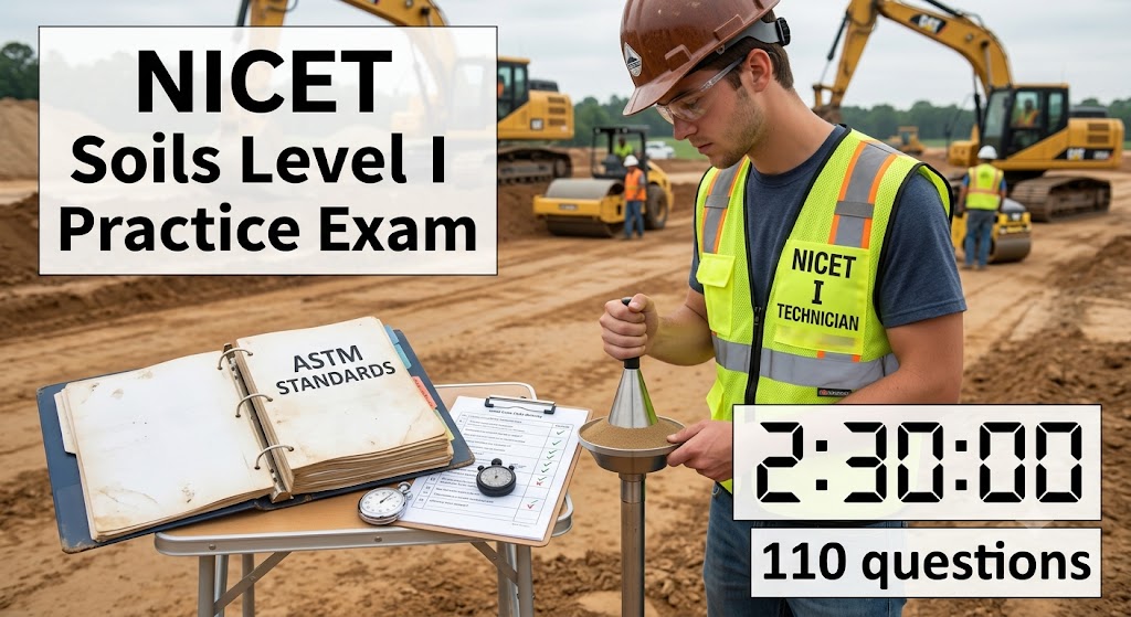 NICET Construction Materials Testing Concrete Level I Practice Banner