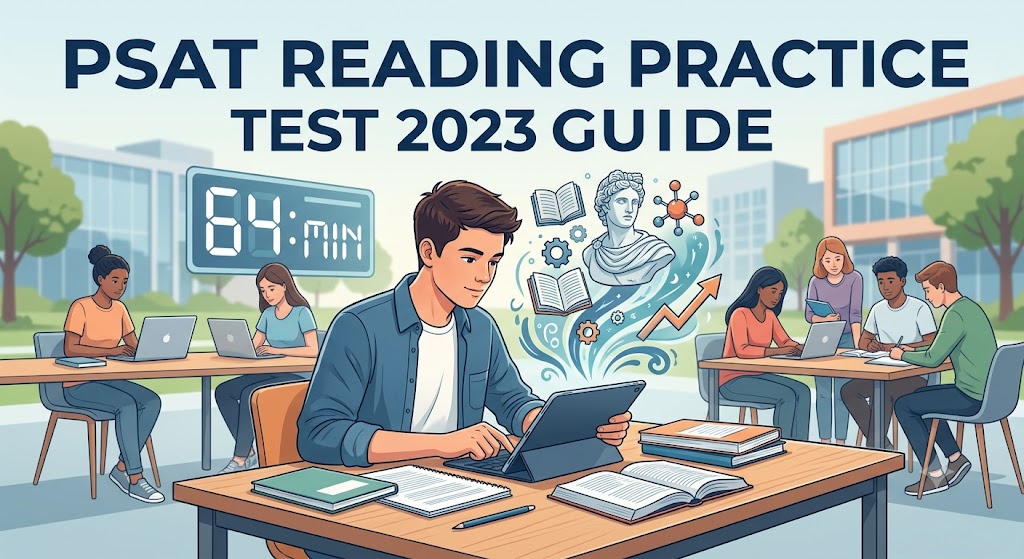 PSAT Reading Practice Test 2023 (PSAT/NMSQT/PSAT 10) Questions Answers Banner