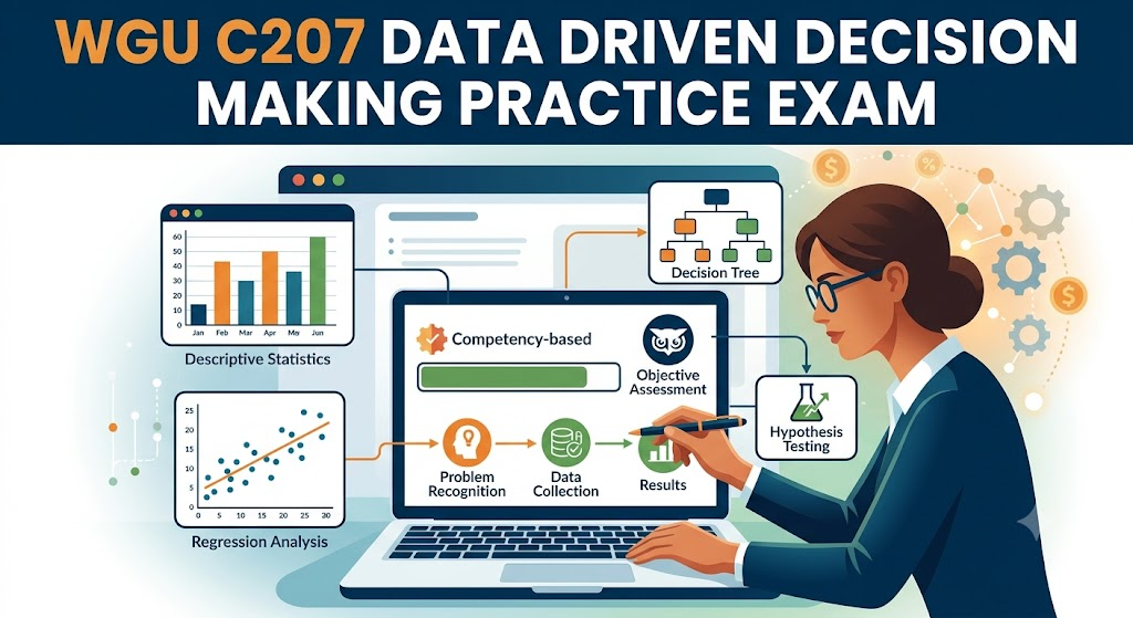 Western Governors University (WGU) MGMT6010 C207 Data Driven Decision Making Practice Exam Banner