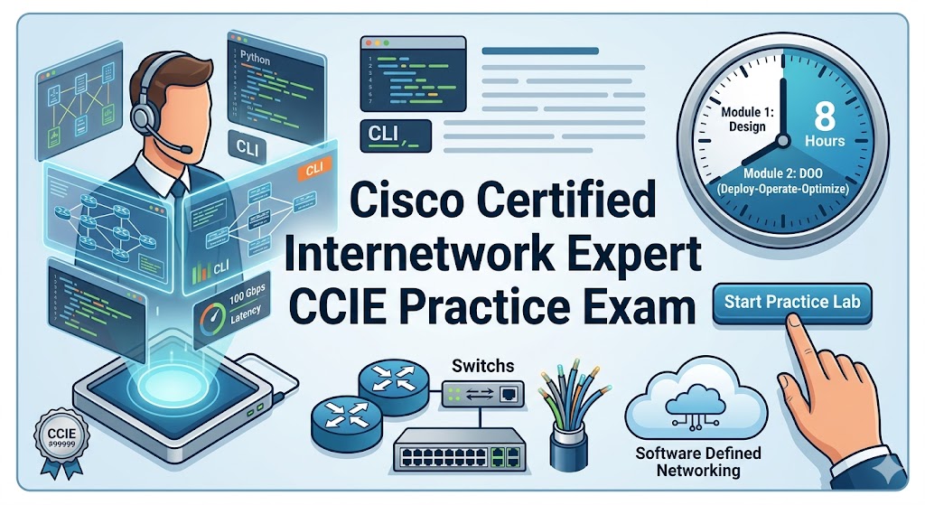 Cisco Certified Network Associate (CCNA) 1 v7.0 Practice Test Banner