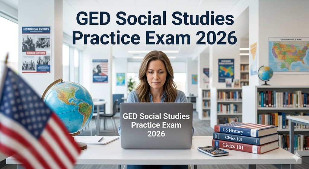 GED Social Studies Practice Test 2026 | Real Exam Questions and Answers Banner