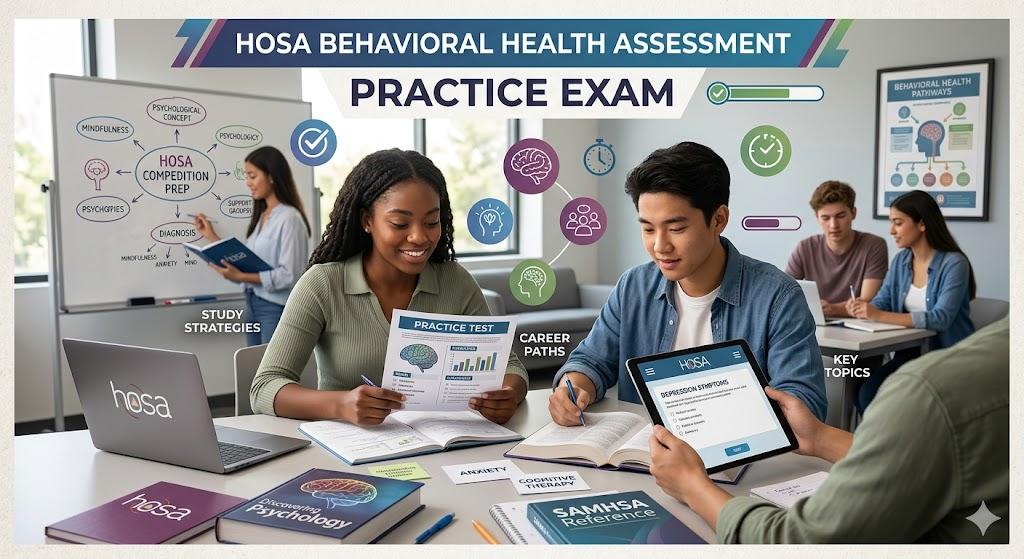 HOSA Behavioral Health Assessment Practice Test Banner