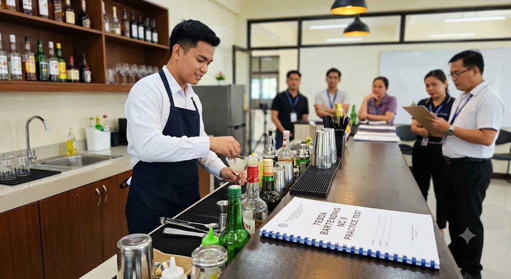 TESDA Bartending NC II Practice Test Banner