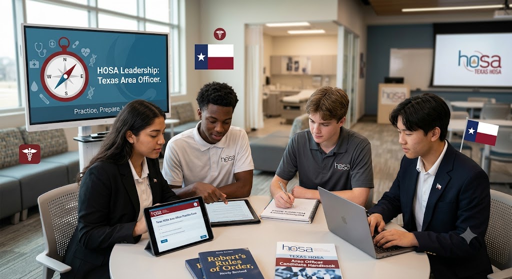 Texas HOSA – Area Officer Practice Exam Banner