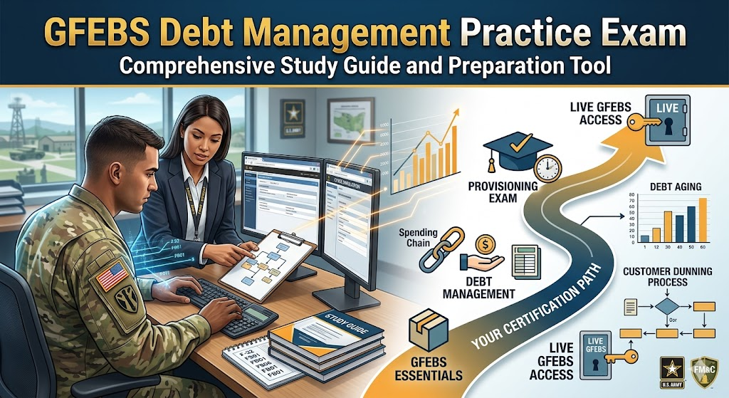 GFEBS Debt Management Practice Test Banner