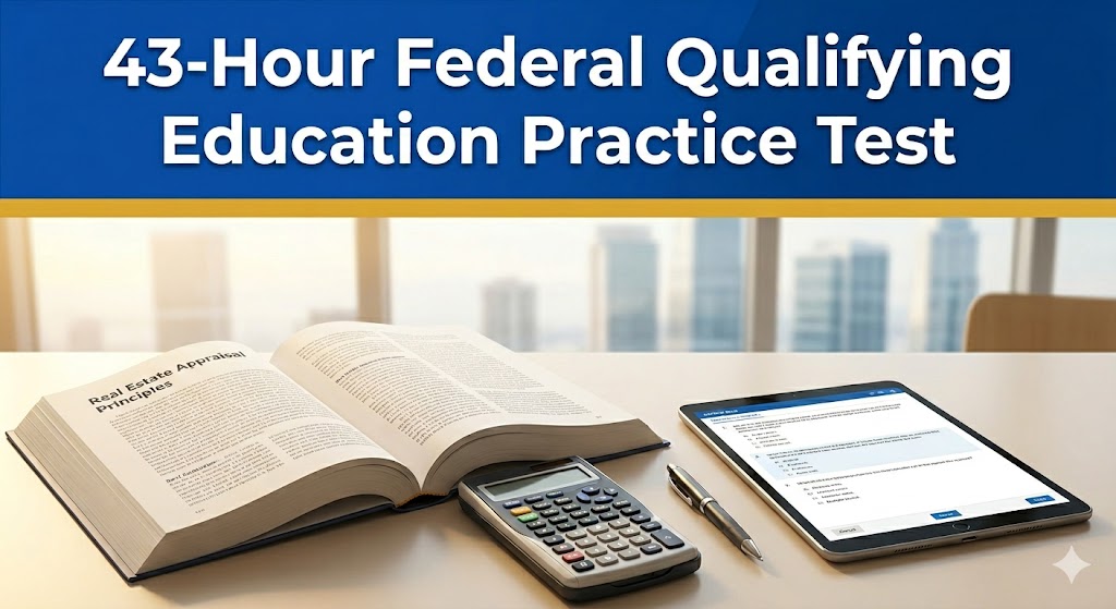 43-Hour Federal Qualifying Education Practice Test Banner