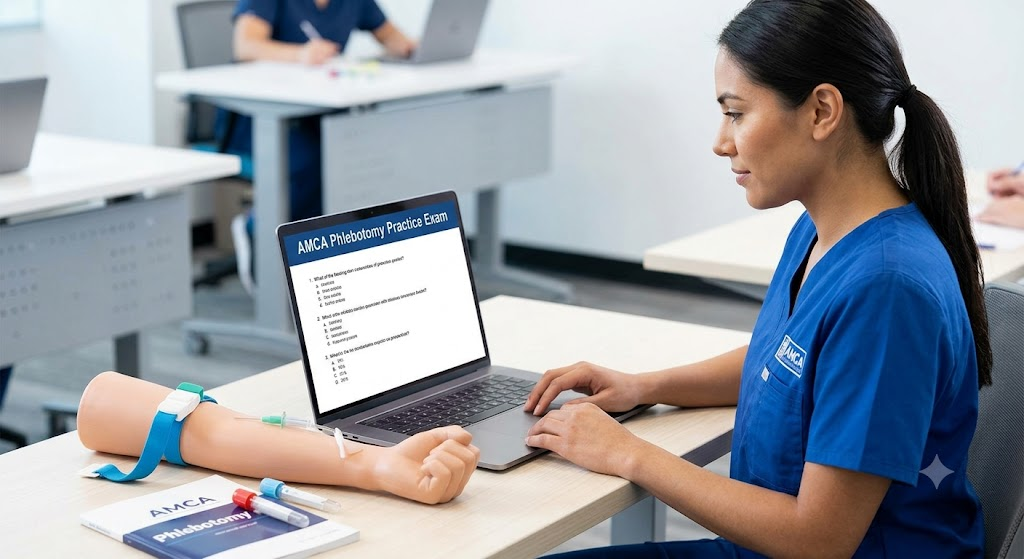 American Medical Certification Association (AMCA) Phlebotomy Practice Exam Banner