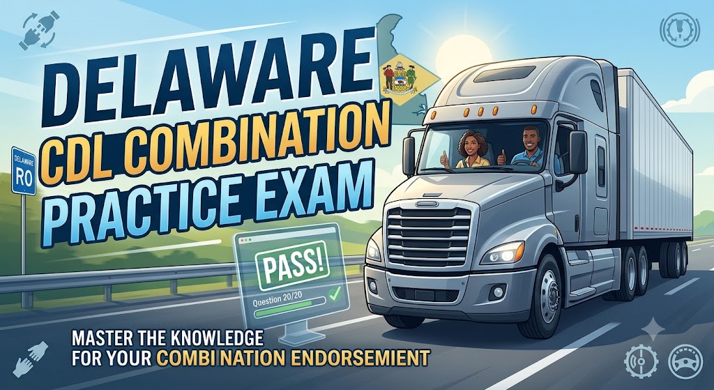 Delaware CDL Combination Practice Test Banner