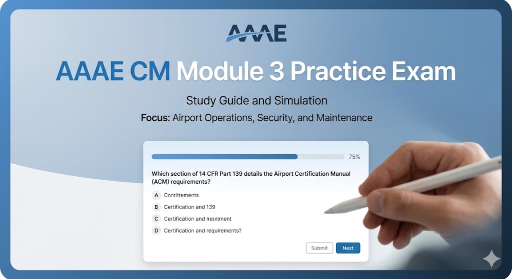 AAAE CM Module 3 Practice Exam Banner