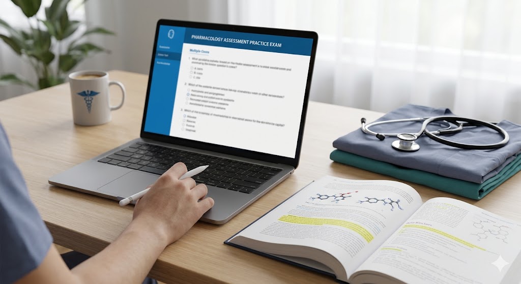 Pharmacology Assessment A & B Practice Exam Banner