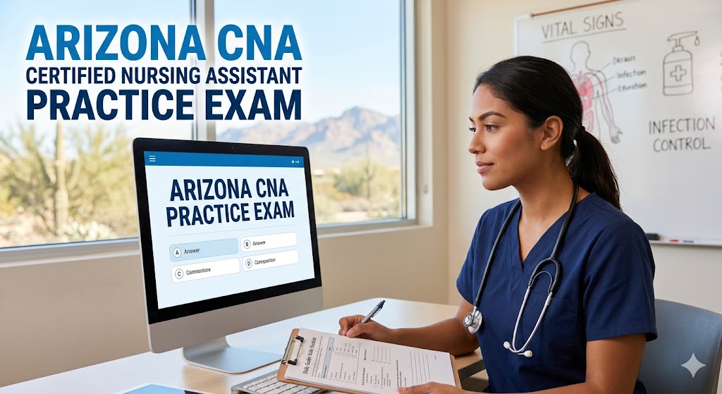 Arizona CNA Certified Nursing Assistant Practice Exam Banner