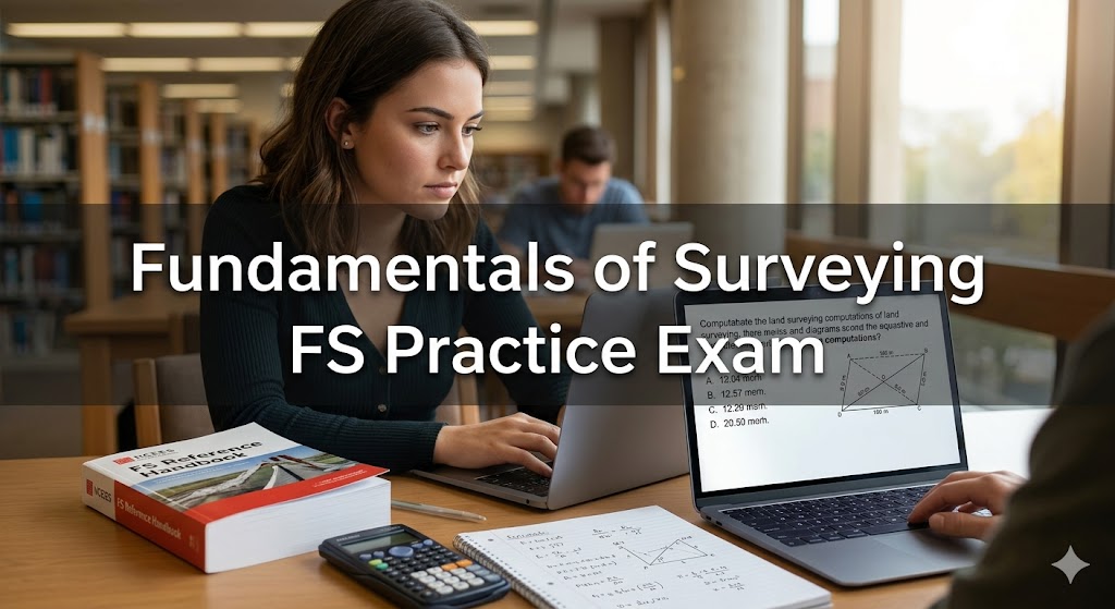 Confluence Survey Resources Fundamentals of Surveying (FS) Practice Test Banner