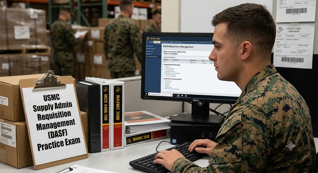 USMC Supply Admin Requisition Management (DASF) Practice Test Banner
