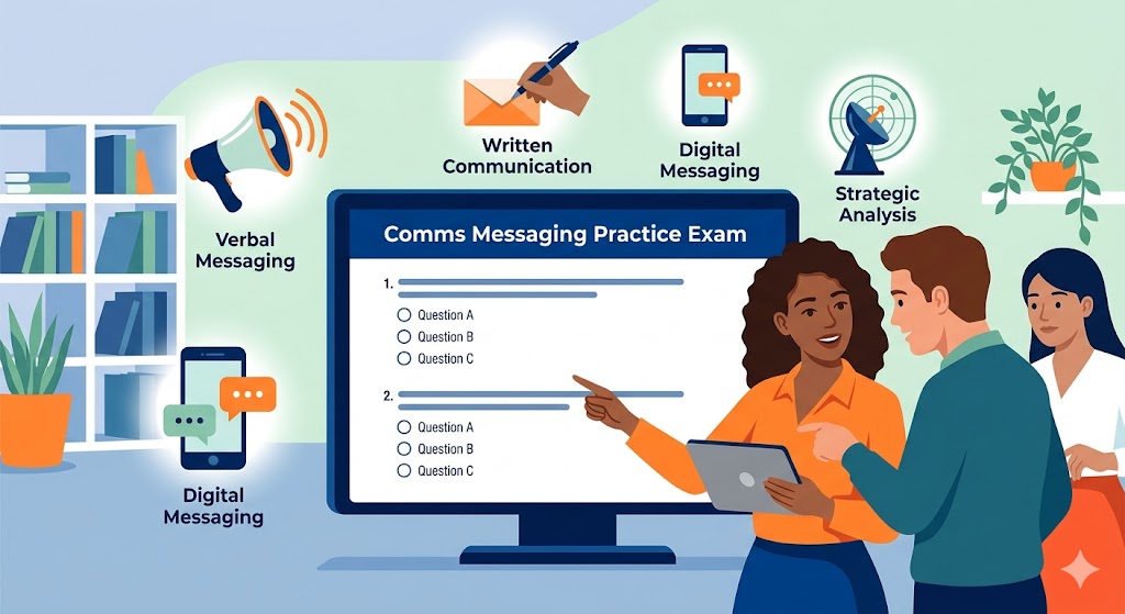 Comms Messaging Practice Exam Banner