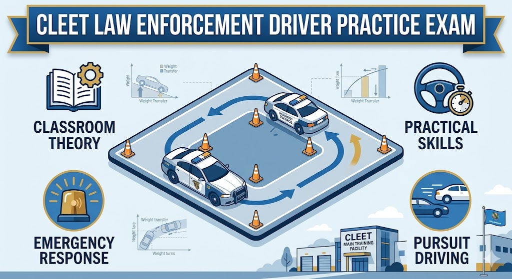 Council on Law Enforcement Education and Training (CLEET) Law Enforcement Driver Practice Test Banner