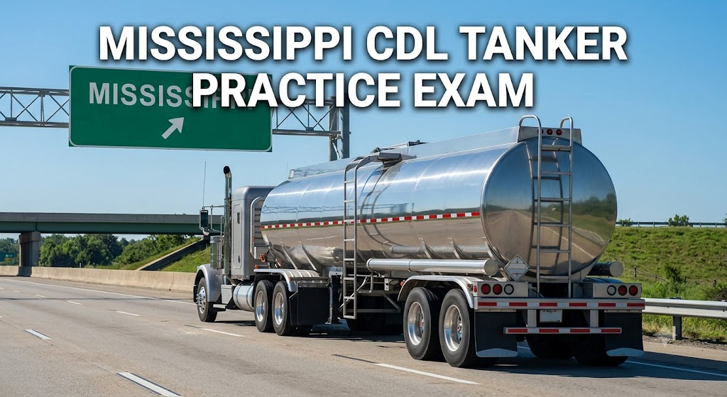 Mississippi CDL Tanker Practice Test Banner