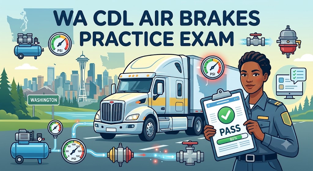Washington CDL Air Brakes Practice Test Banner