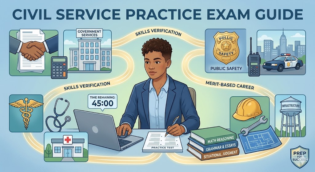 Civil Service Practice Exam Banner