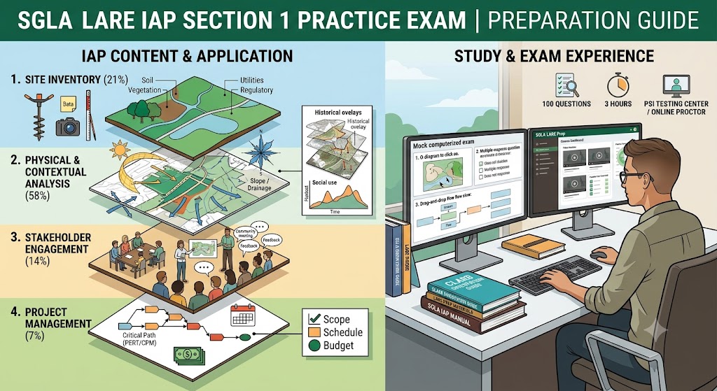 SGLA LARE Inventory, Analysis, and Project Management (IAP) Practice Exam Banner