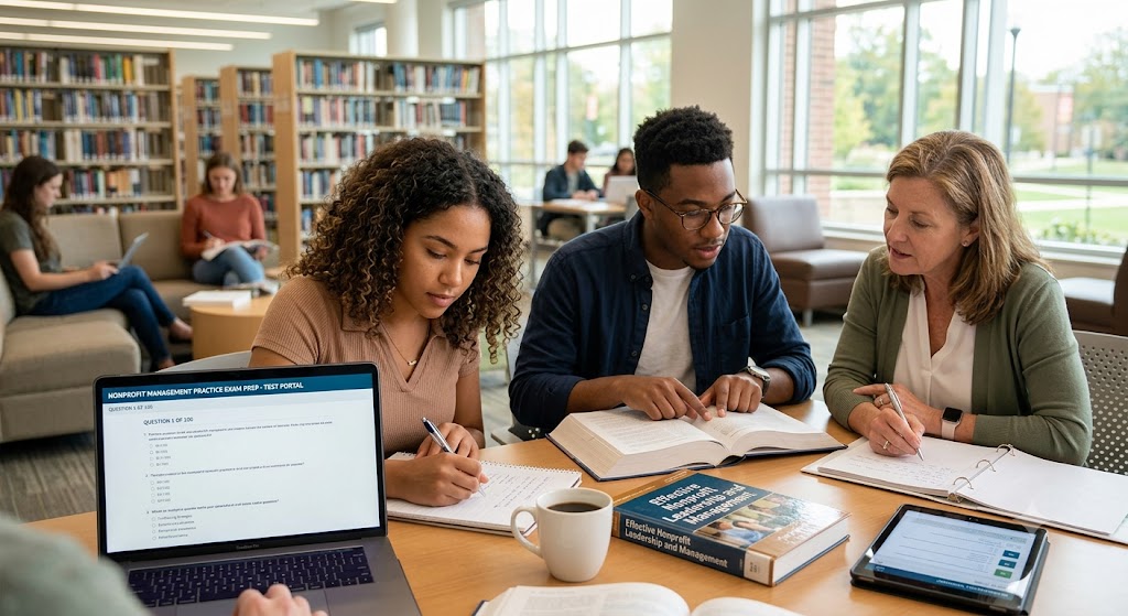 Nonprofit Management Practice Test & Exam Prep Banner