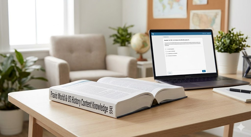 Praxis World and U.S. History Content Knowledge 5941 Practice Test 2026 | Exam Prep Questions Banner