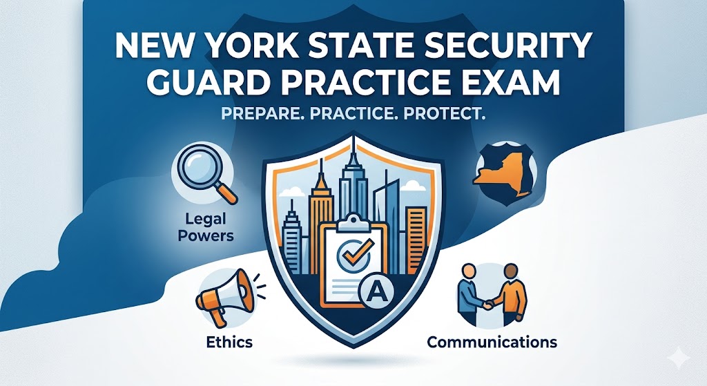 NYS Security Guard Practice Exam and Complete Study Guide Banner