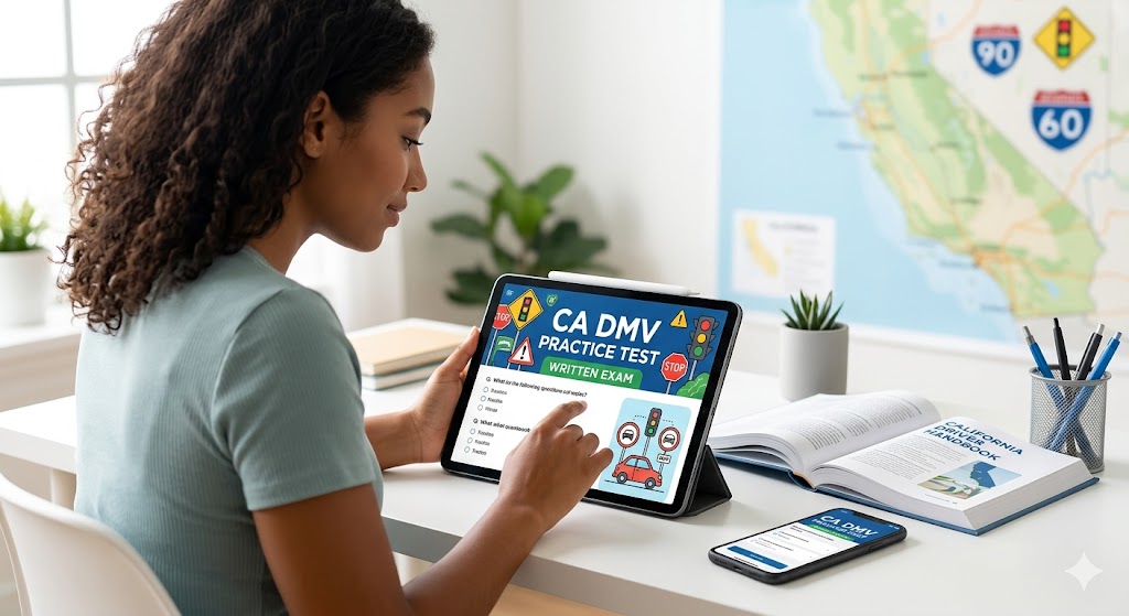 California Driver License (DMV) Written Practice Test Banner