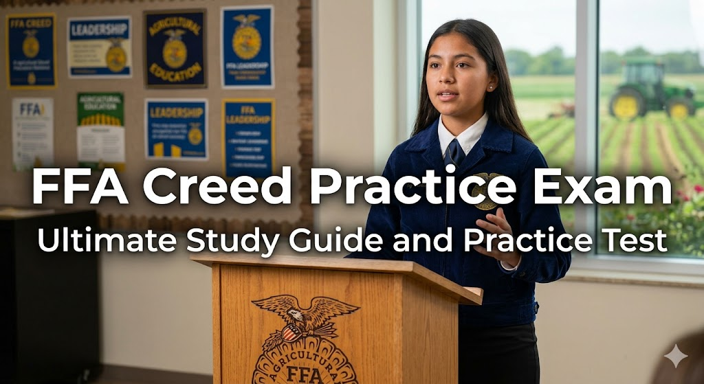 Future Farmers of America (FFA) Creed Practice Test Banner