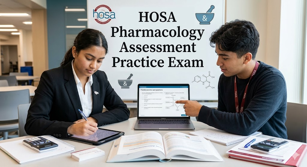 HOSA Pharmacology Assessment Practice Test Banner