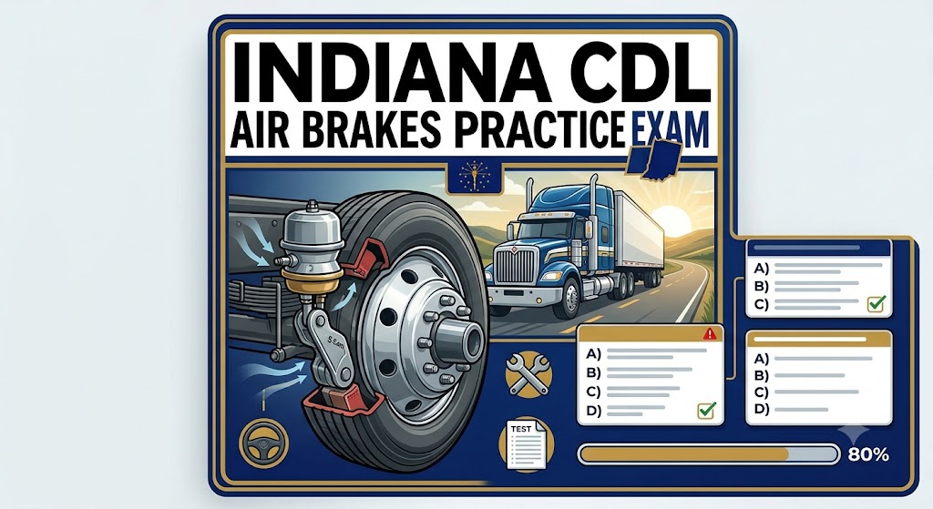 Indiana CDL Air Brakes Practice Test Banner