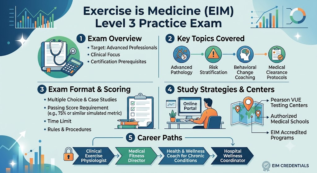 Exercise is Medicine (EIM) Level 3 Practice Exam Banner