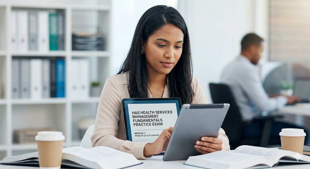 Healthcare Administration Specialist (HAS) Health Services Management Fundamentals (106F) Practice Test Banner