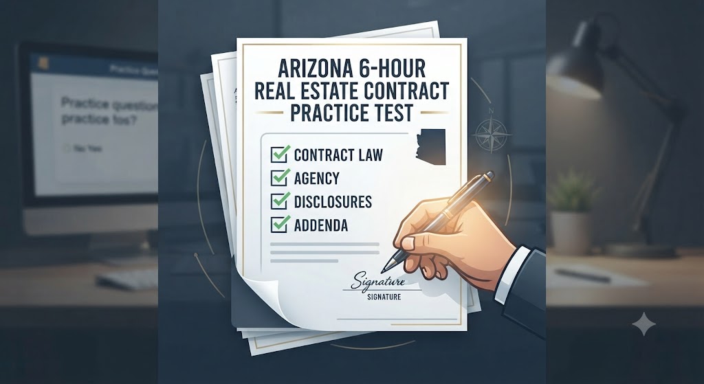Arizona 6-Hour Real Estate Contract Practice Test Banner