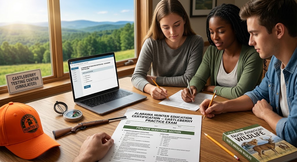 Alabama Hunter Education Certification – Castleberry Practice Exam Banner