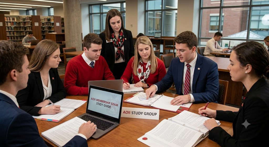 Alpha Omicron Pi (AOII) Membership Practice Exam Banner