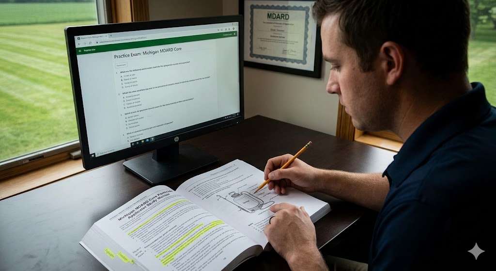 MDARD Michigan Core Pesticide Applicator Practice Exam Banner