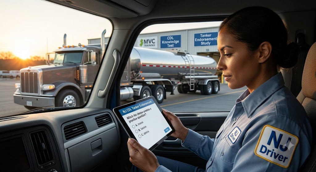 New Jersey CDL Tanker Practice Test Banner