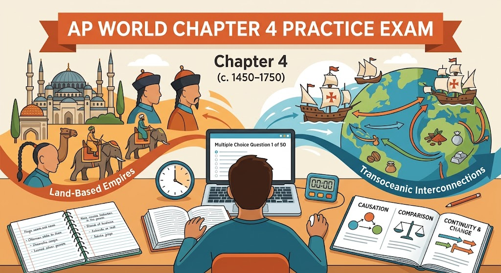 AP World History Practice Test Chapter 4 Banner
