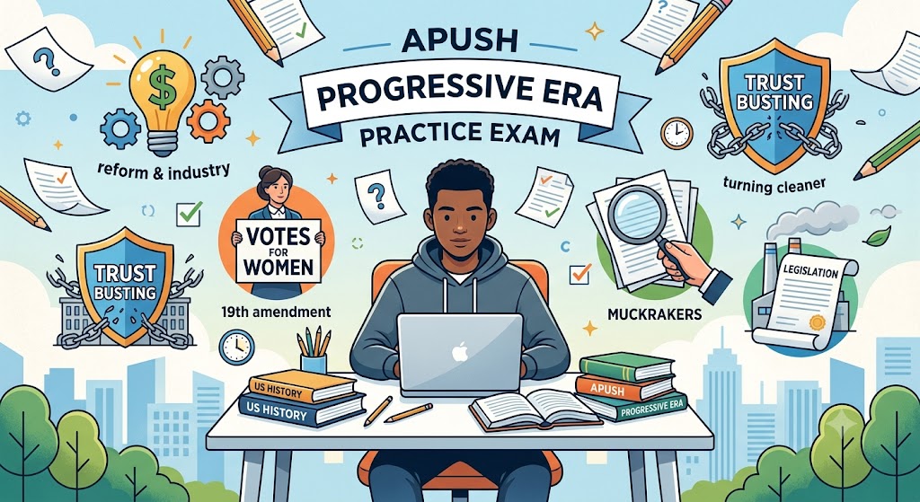 Advanced Placement United States History (APUSH) Progressive Era Practice Test Banner