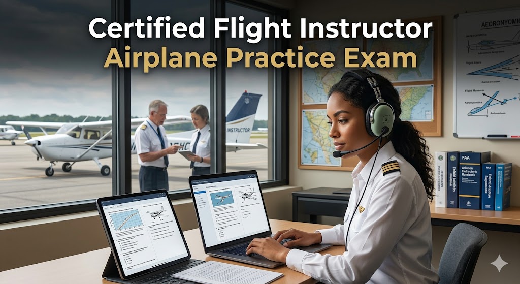 Certified Flight Instructor - Flight Instructor Airplane Practice Exam Banner