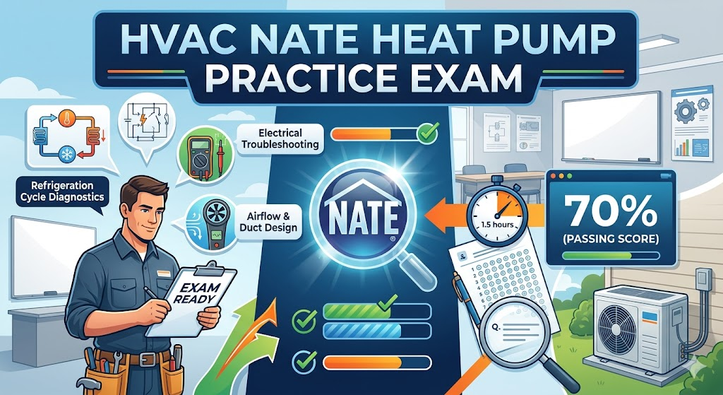 HVAC NATE Heat Pump Practice Test Banner