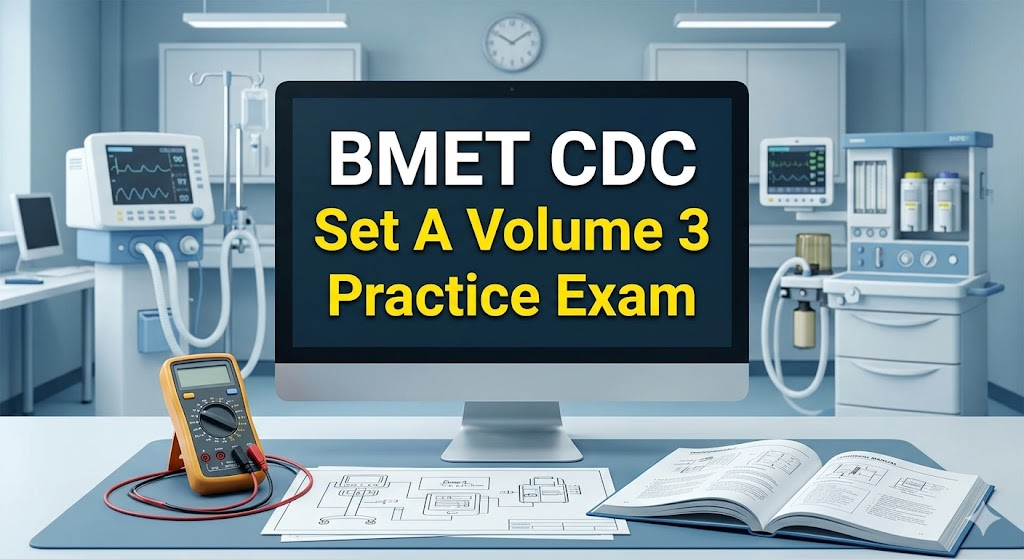 Biomedical Equipment Technician (BMET) CDC Set A Volume 3 Practice Exam Banner