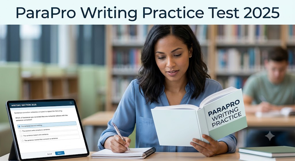 ParaPro Writing Practice Test 2025 Questions Answers Banner