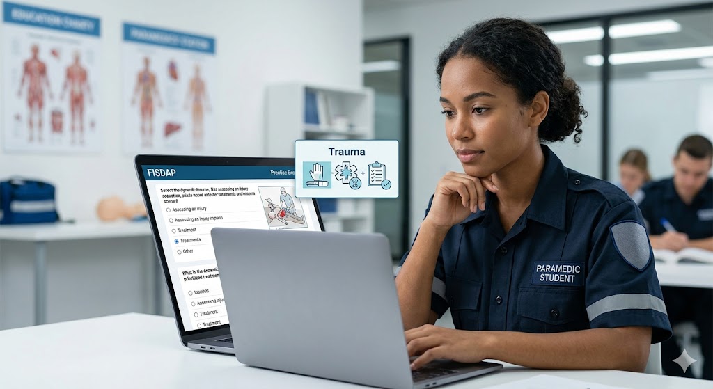 FISDAP Paramedic Trauma Practice Exam Banner