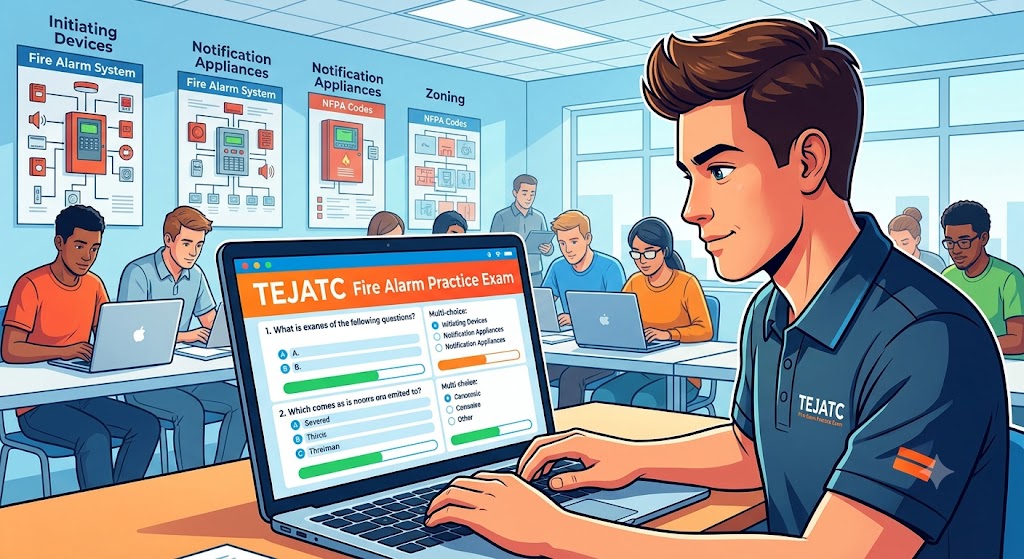 TEJATC Fire Alarm Practice Test Banner