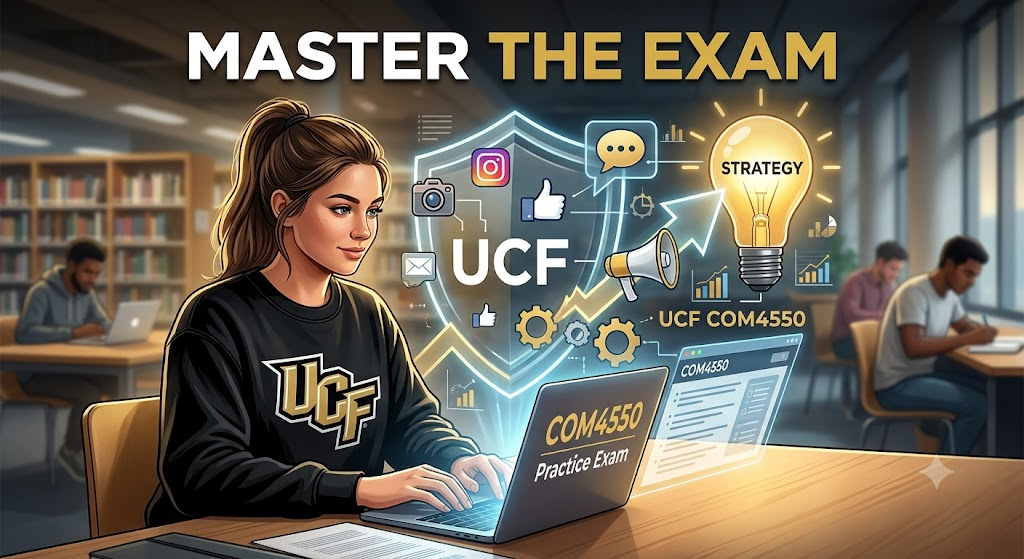 University of Central Florida (UCF) COM4550 Public Communication Campaigns Practice Exam Banner