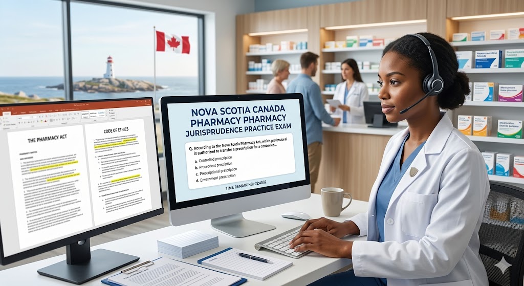 Nova Scotia Canada Pharmacy Jurisprudence Practice Exam Banner
