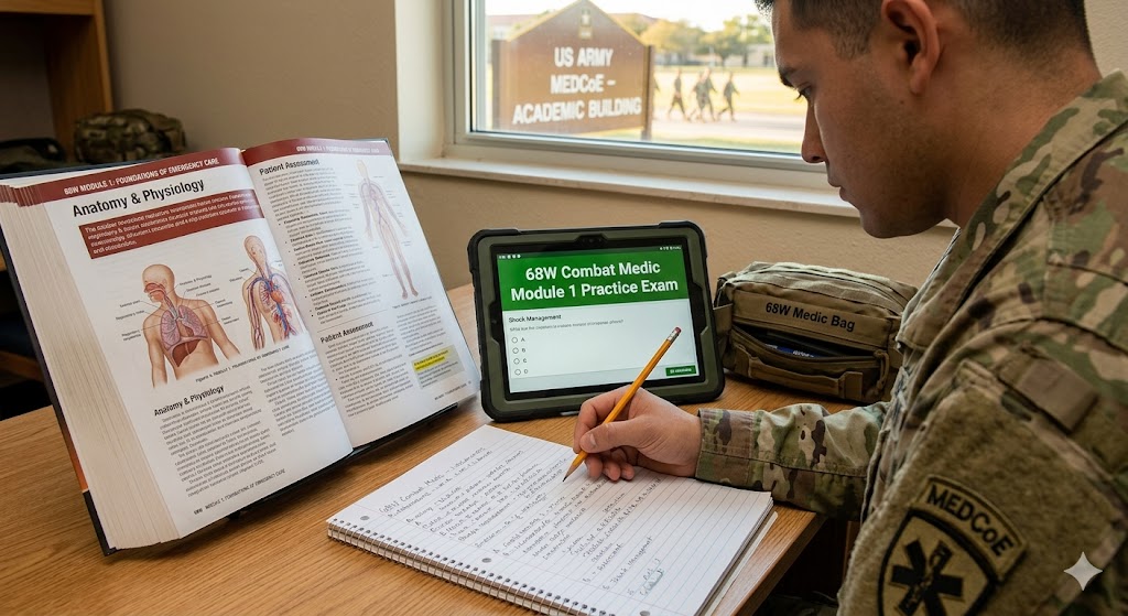 68W Combat Medic Module 1 Practice Exam Banner