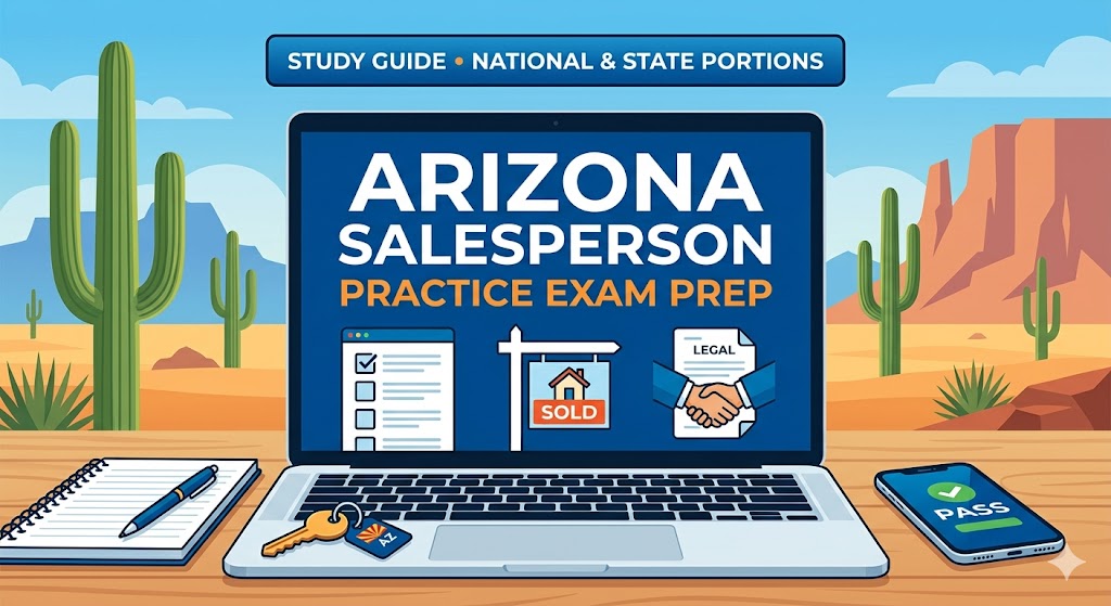 Arizona Salesperson Practice Exam Prep Banner