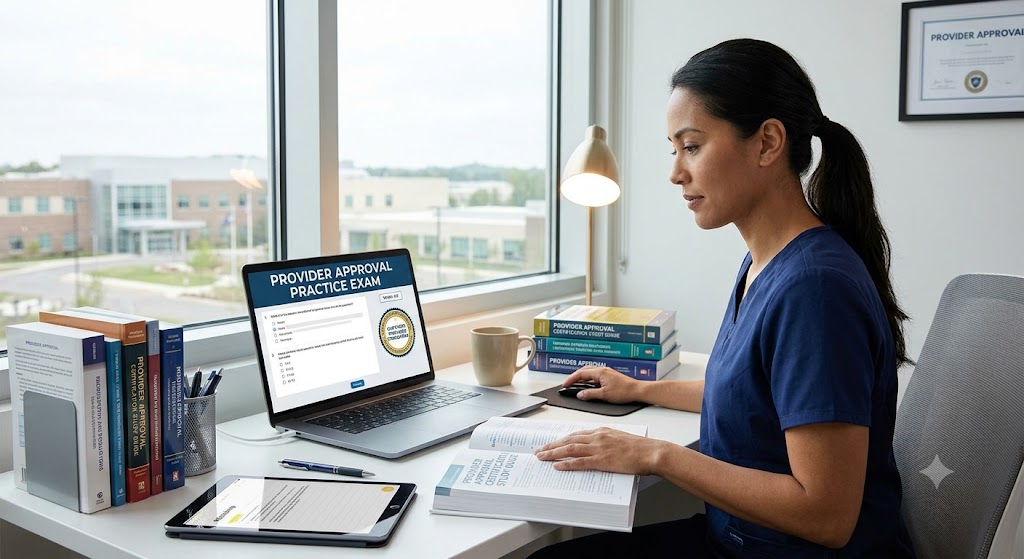 Provider Approval Practice Exam Banner